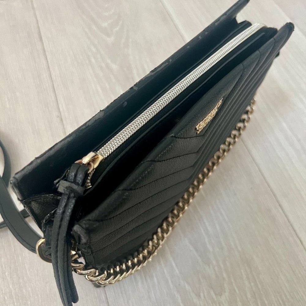 Victoria Secret Body Bag Women's V-Quilted Crossbody Black - Picture 6 of 14